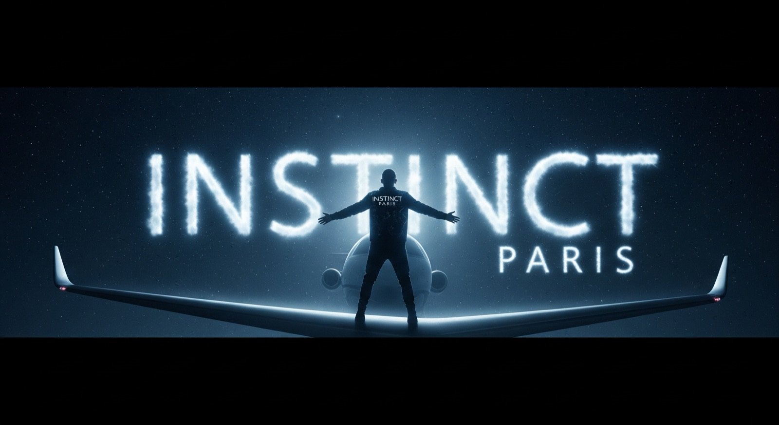 Manifeste visuel INSTINCT PARIS dans un décor nocturne