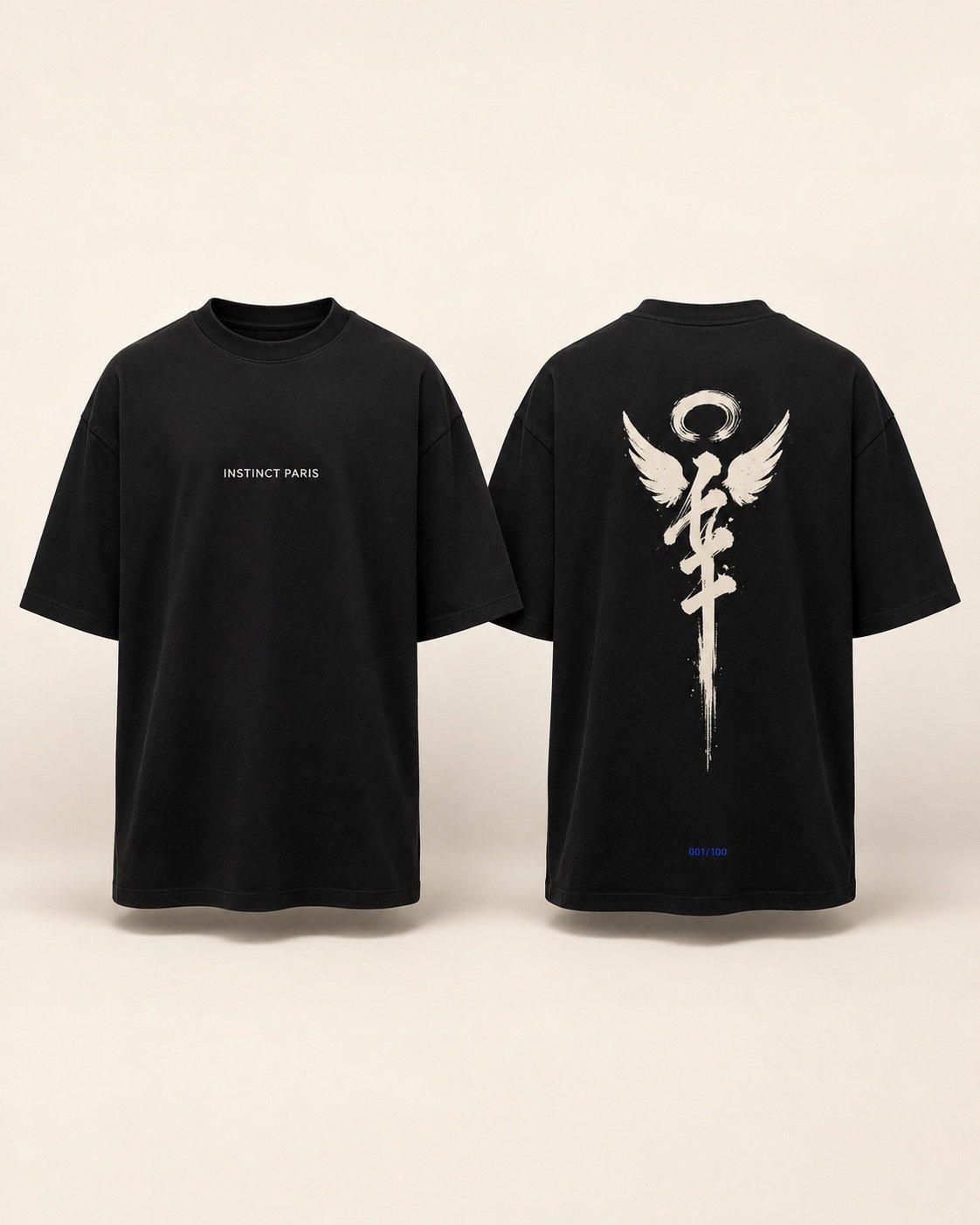 T-shirt Tenshi Noir INSTINCT PARIS